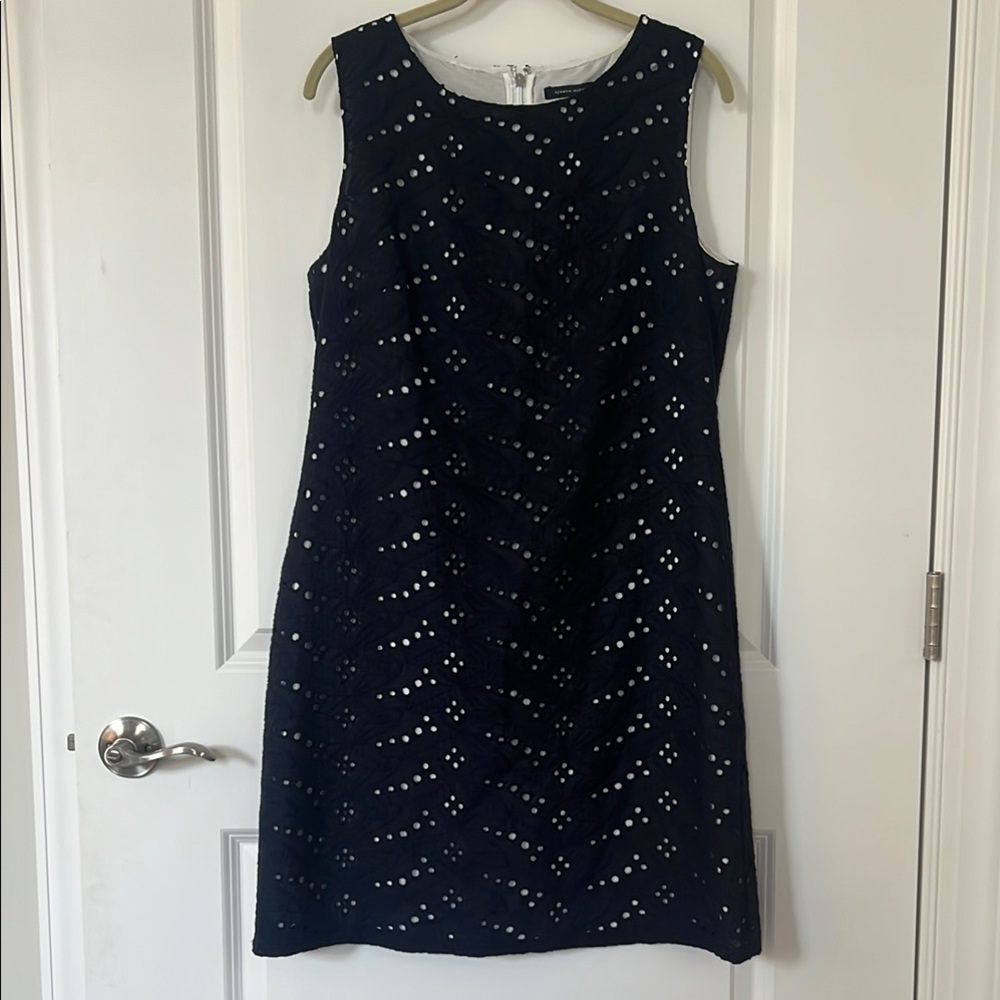 Tommy Hilfiger Blue Sheath Mini Dress Sleeveless Scoop Neck - Picture 1 of 4